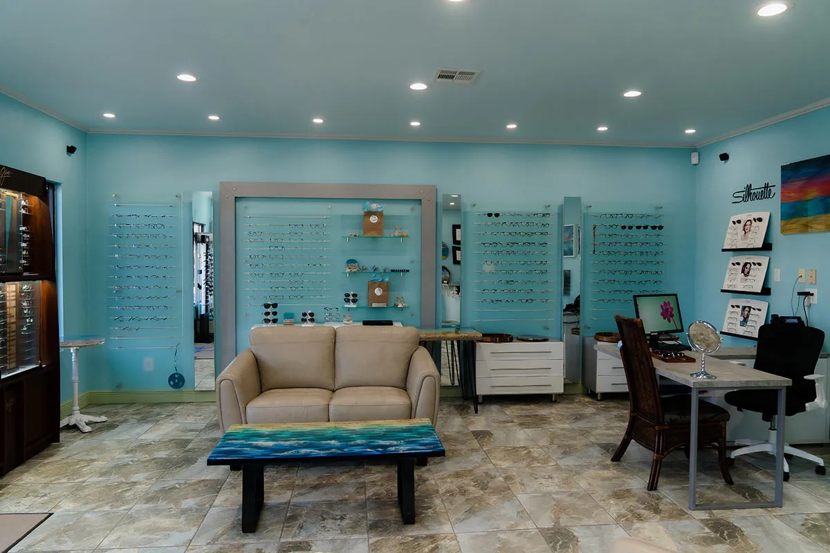 interior of Coastal Family Eyecare's eye doctor office in Orange Beach